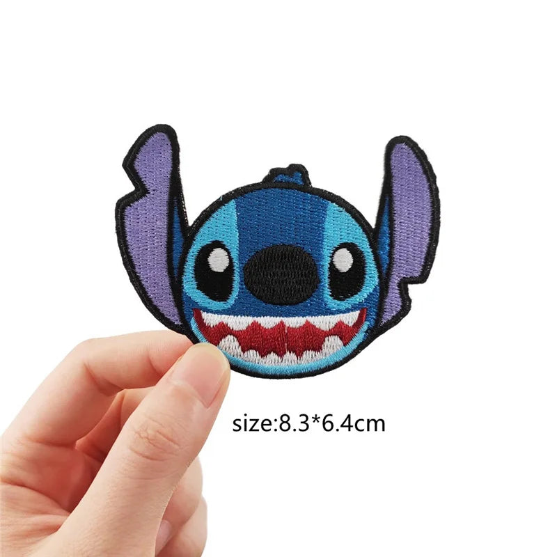 Stitch Clothes Badges Iron On Patches Appliques Embroidered Music cartoon Stripes for Clothes Jacket Jeans Diy Decoration