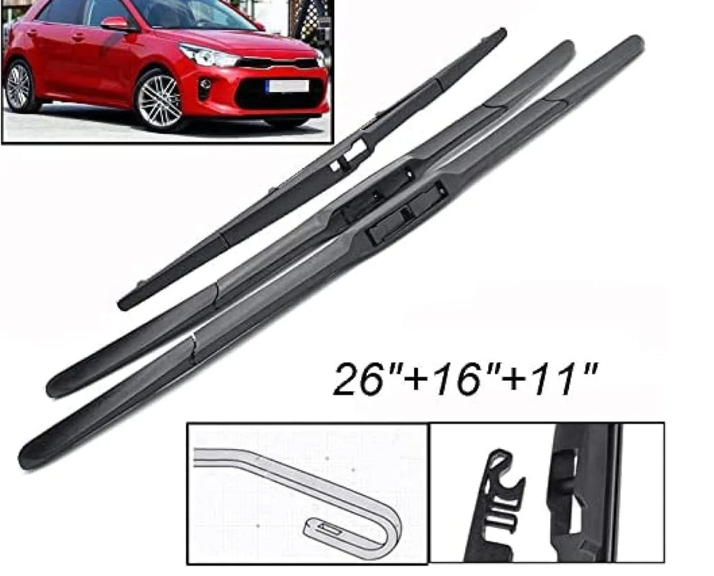 Front and rear windshield wiper for Kia Rio 4 hatchback Jirui K3 wiper