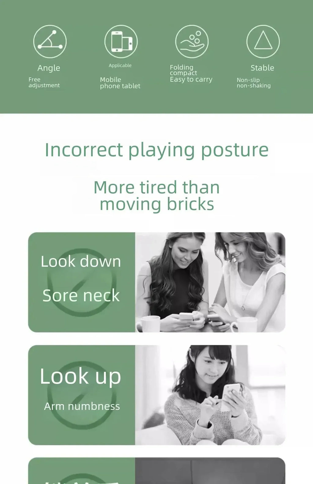 Uniwersalny kreatywny uchwyt na telefon komórkowy Pulpit Leniwy tablet na żywo Nocny składany przenośny uchwyt podporowy
