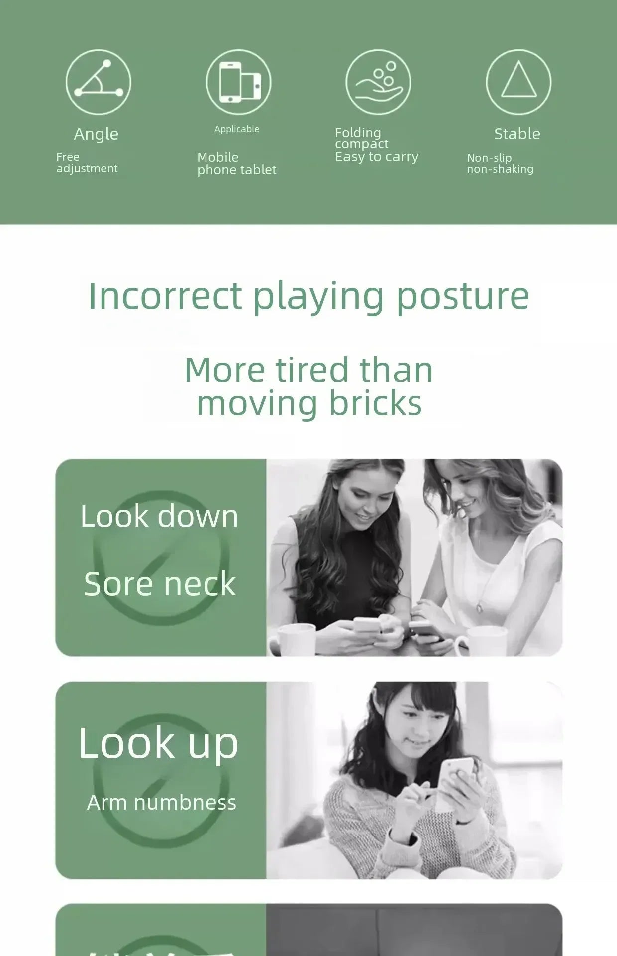 Uniwersalny kreatywny uchwyt na telefon komórkowy Pulpit Leniwy tablet na żywo Nocny składany przenośny uchwyt podporowy
