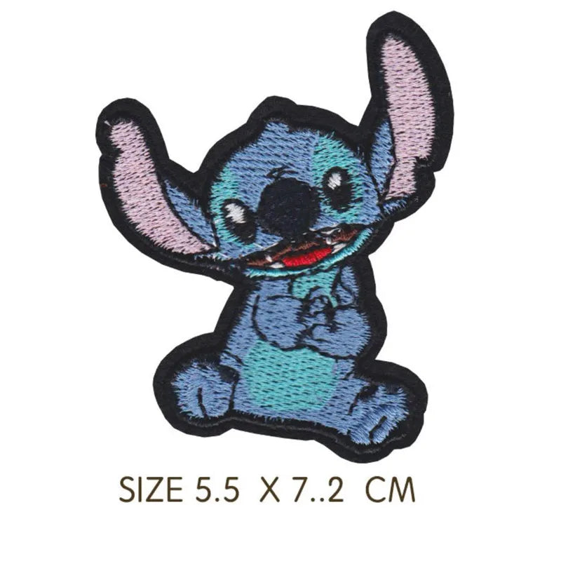 Stitch Clothes Badges Iron On Patches Appliques Embroidered Music cartoon Stripes for Clothes Jacket Jeans Diy Decoration