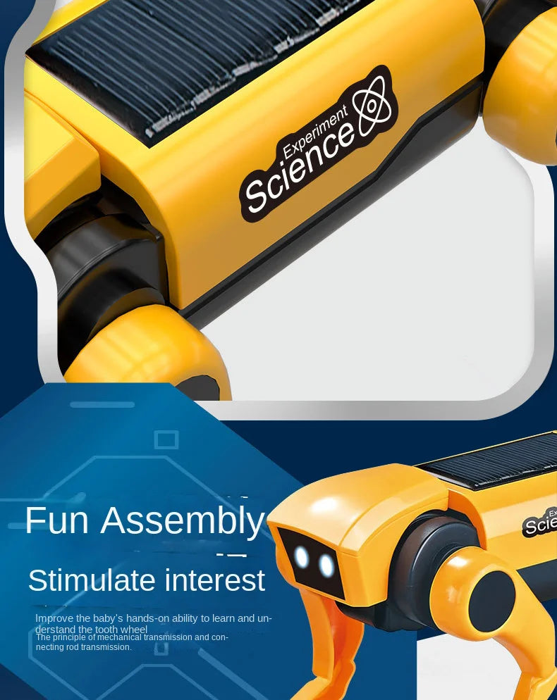 Science Teaching Assembling Set Powered Learning Model Walking Animal Kids Education Toys DIY Solar Robot Dog Mechanical Cat Toy