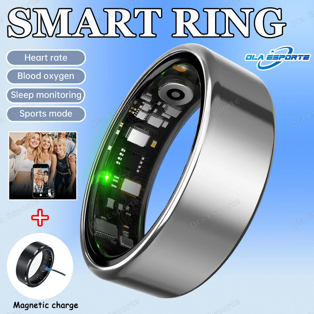 2025 New For Xiaomi Smart Ring Men Women, Heart Rate and Blood Oxygen Monitor Smartring IP68 & 5ATM Waterproof, Multi-sport Mode