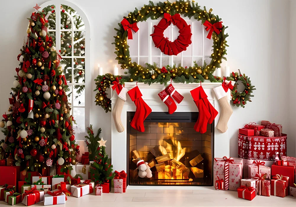 Navidad Decoration Anniversaires Xmas Tree Photography Backdrops Merry Christmas Backgrounds