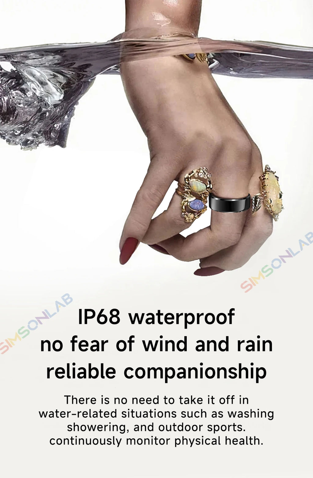 2025 New Smart Ring Sleep Monitor Health Detector IP68 Waterproof Motion Tracker Large Battery R06 Men Women Holiday Gifts Ring