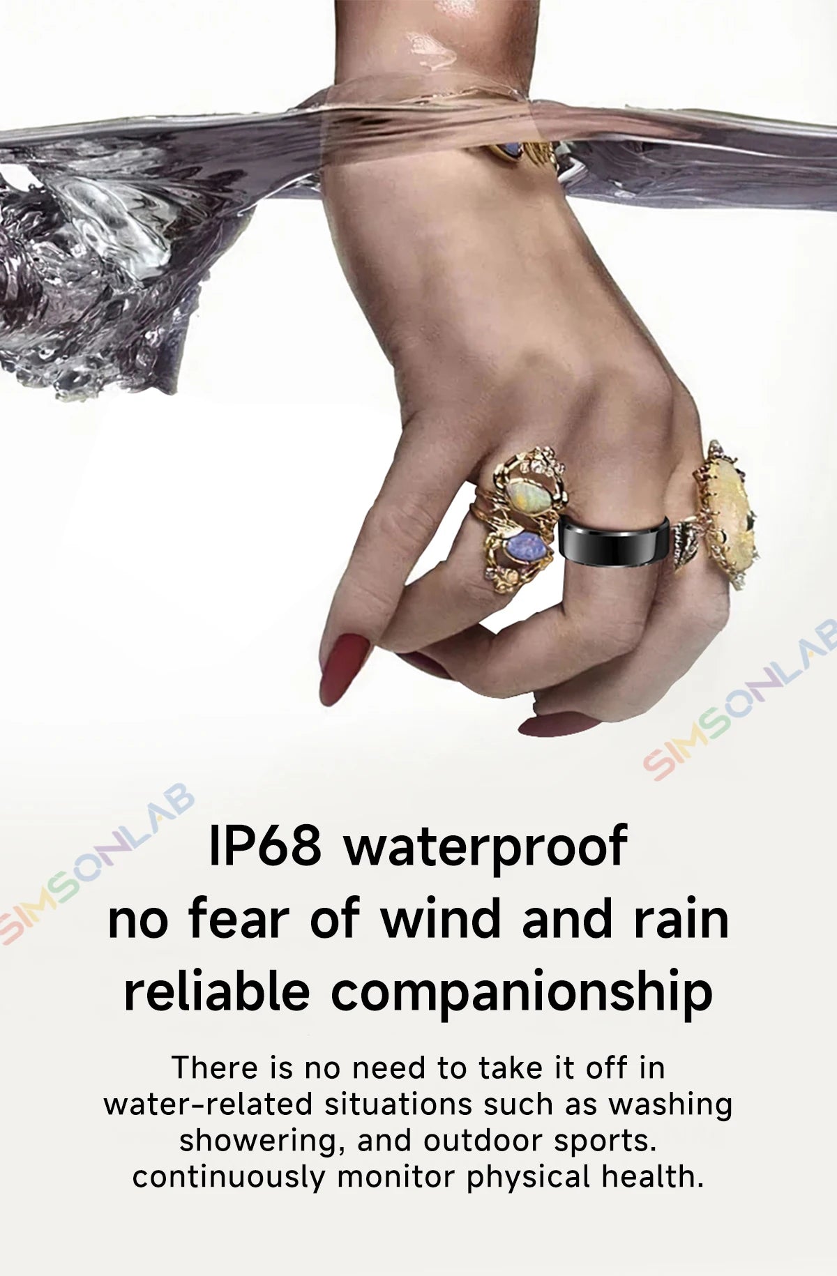 2025 New Smart Ring Sleep Monitor Health Detector IP68 Waterproof Motion Tracker Large Battery R06 Men Women Holiday Gifts Ring