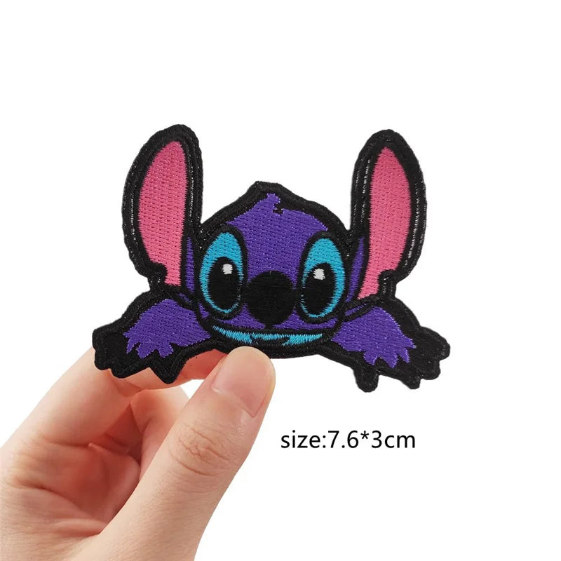 Stitch Clothes Badges Iron On Patches Appliques Embroidered Music cartoon Stripes for Clothes Jacket Jeans Diy Decoration