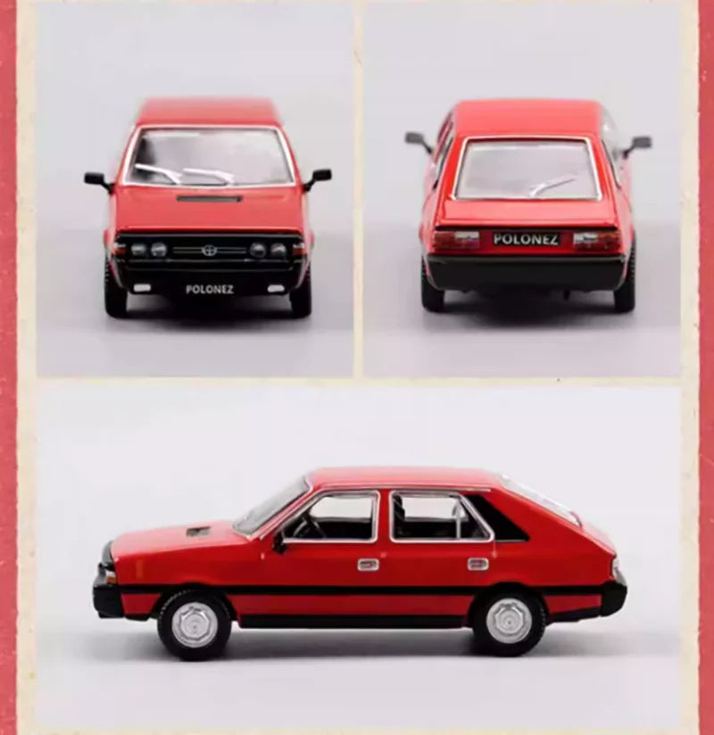 Perka 1:64 Scale FSO Polonez MR'87/M21 GAZ-21 Volga Alloy Car Model Static Display Hobby Collection