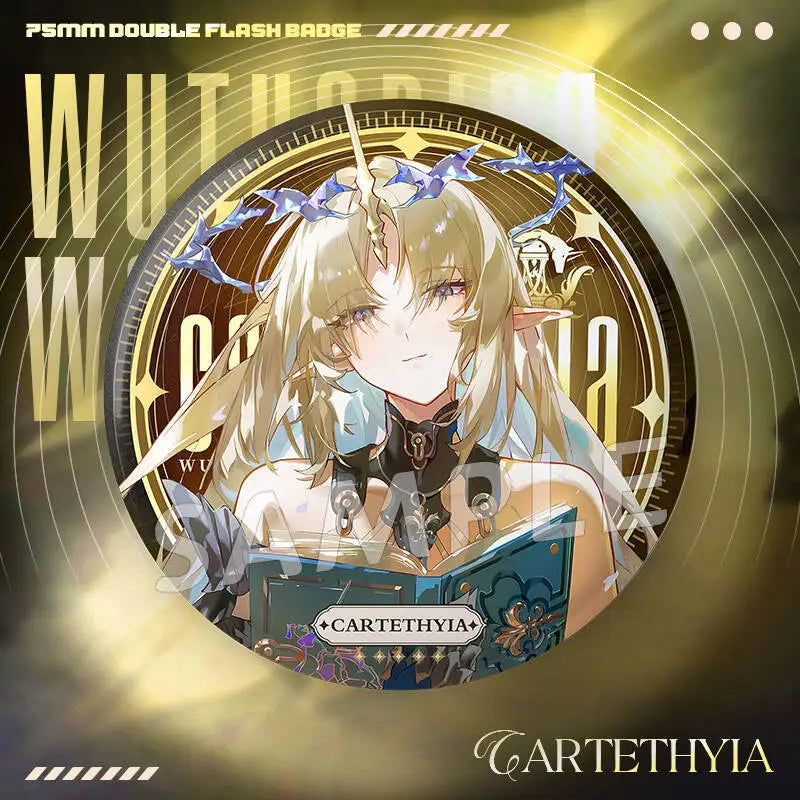 New Wuthering Waves 75MM Laser Brooch Chisa Mornye Lynae Lucilla Badge Pin Cartoon Anime Game Cosplay Jewelry Cute Gift