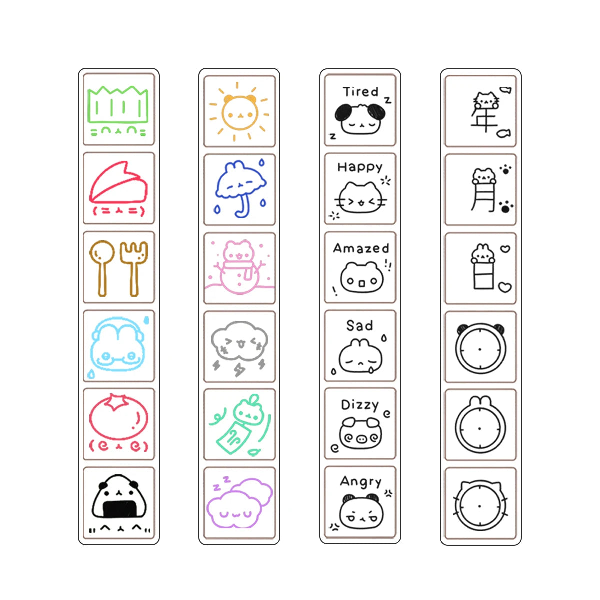 WAKAWAKA Decorative Stamps for Scrapbooking Kawaii Stamps Stationery For Journal Planner Arts Diy Crafts Album