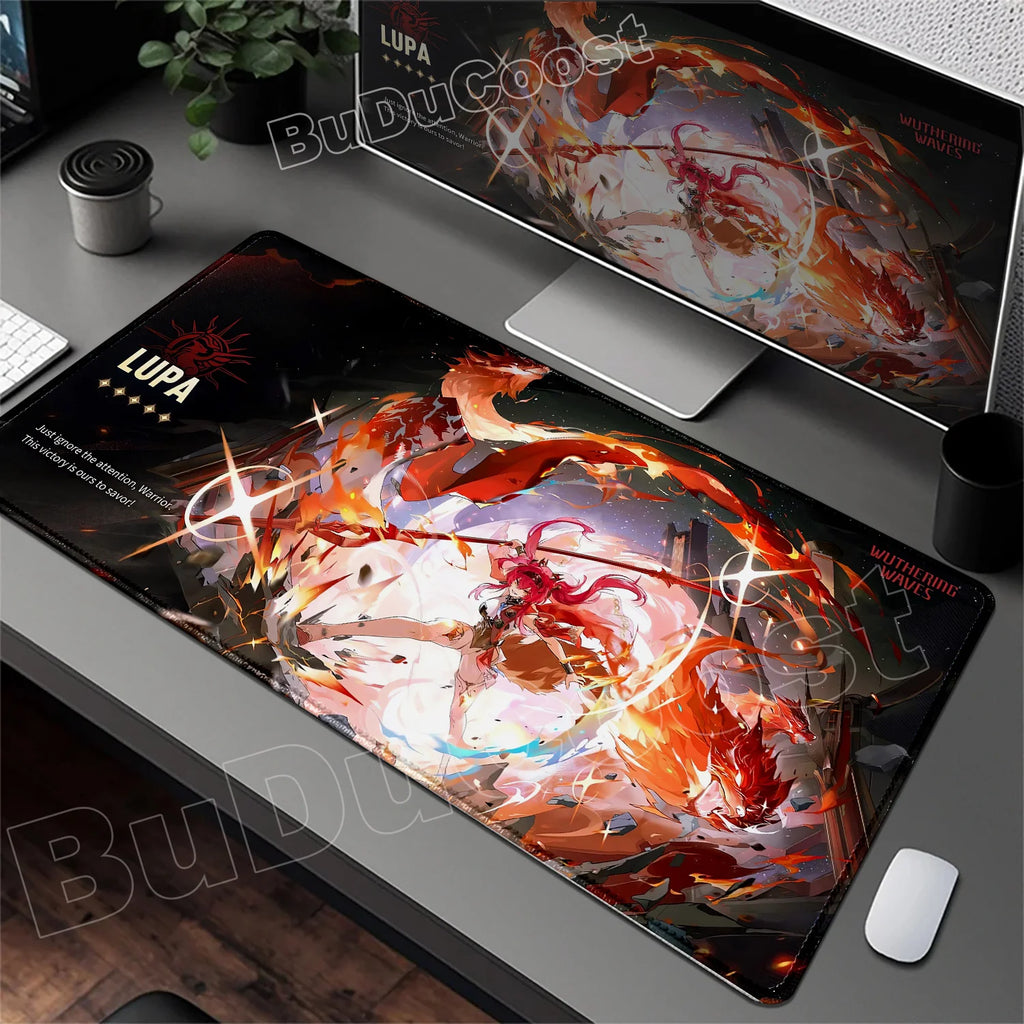 Wuthering Waves Character Illustration Mouse Pad Changli Carlotta Augusta Luno Mousepad Gaming Large Computer Non-slip Desk Mats