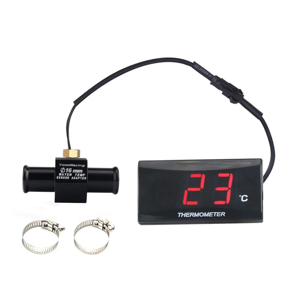Motorcycle KOSO Water Temperature Mini Meter For XMAX250 300 NMAX CB 400 CB500X Sensor Water Temp Adapter Scooter And Racing