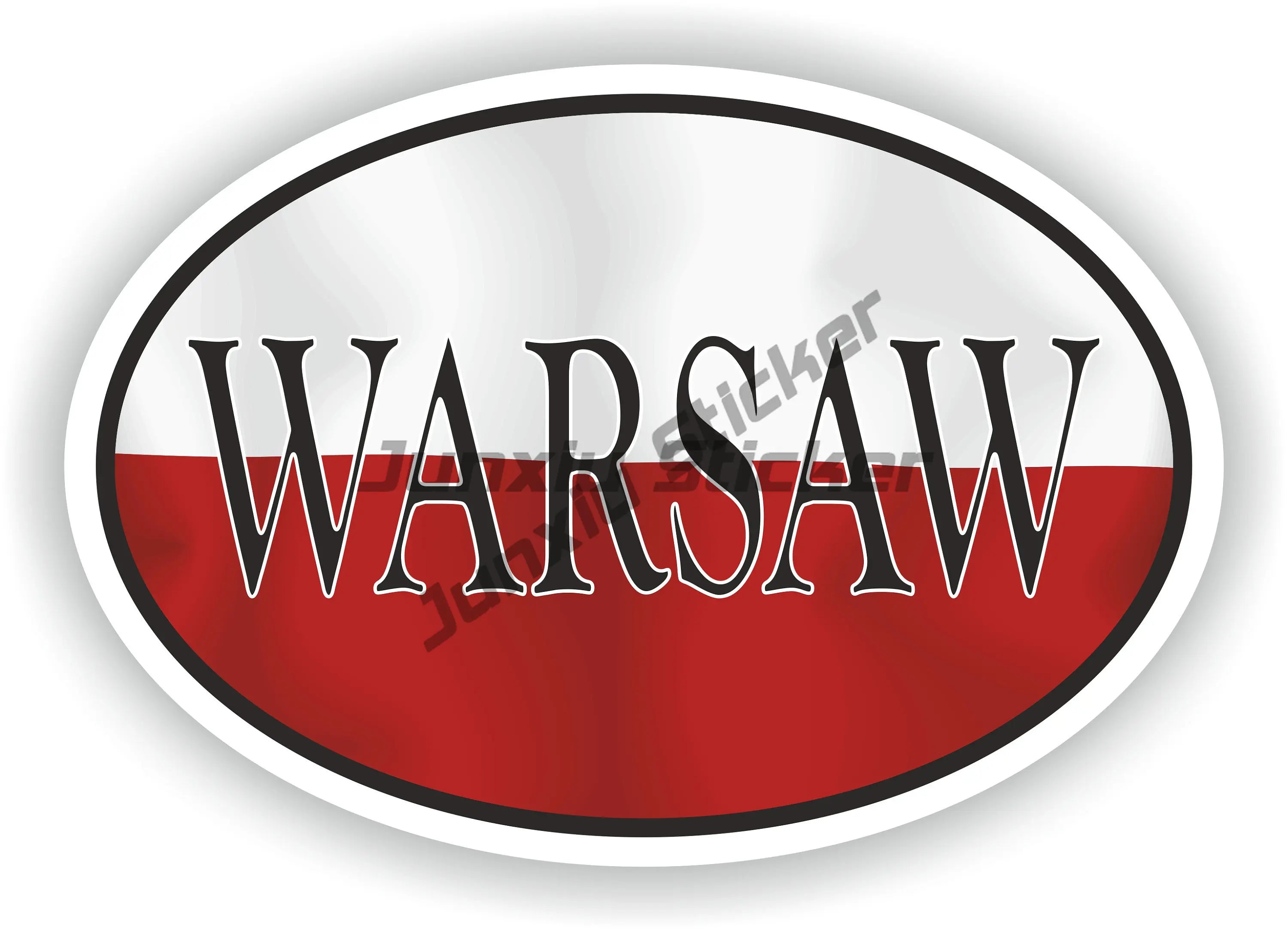 Warsaw Poland Eagle Coat of Arms Heraldic Flag Travel Stamp Sticker European Union Polska Vinyl Decal Waterproofing Anti Scratch