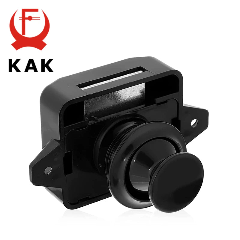 KAK 10pcs Camper Car Push Lock RV Caravan Boat Motor Home Cabinet Drawer Latch Button Locks Furniture Door Lock Hardware