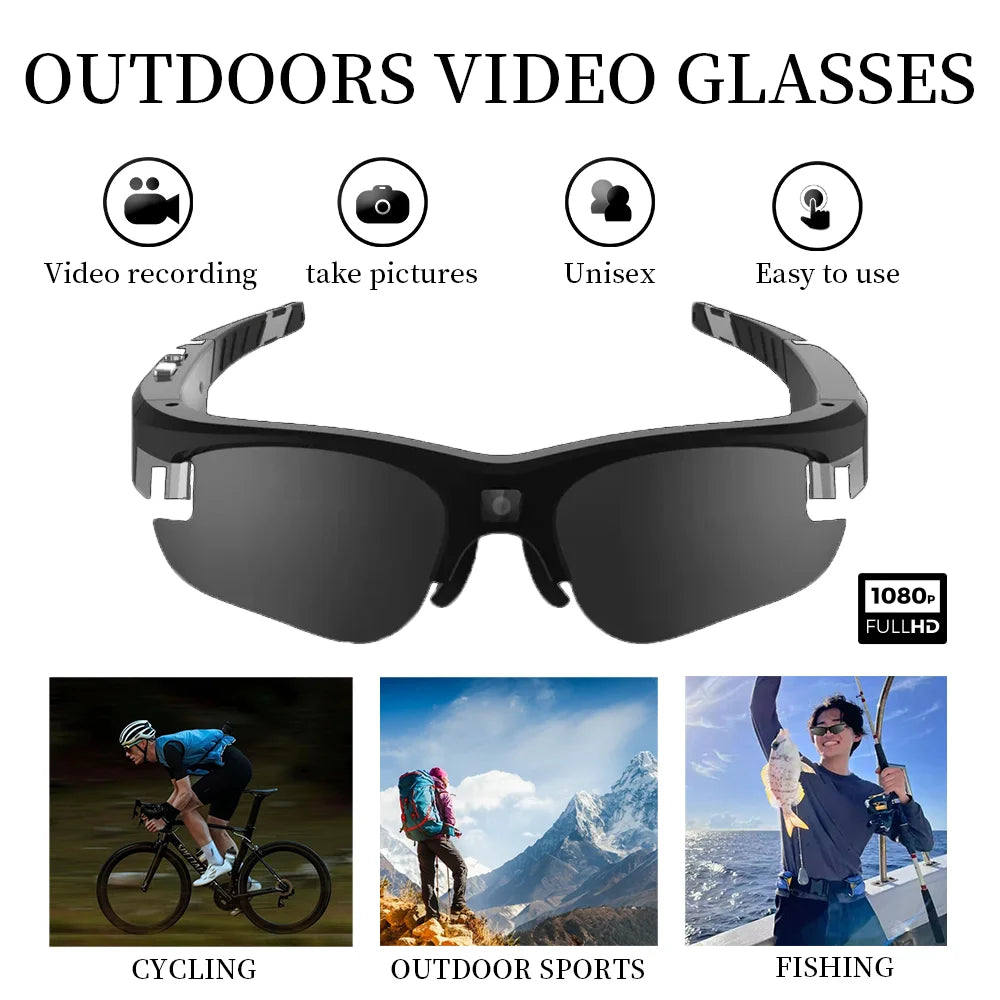 4K HD FPV Smart Glasses WIFI Camera 1080P Video Recording Mini Wireless Bodycam Vlogging POV Action Sports Motorcycle Cycling
