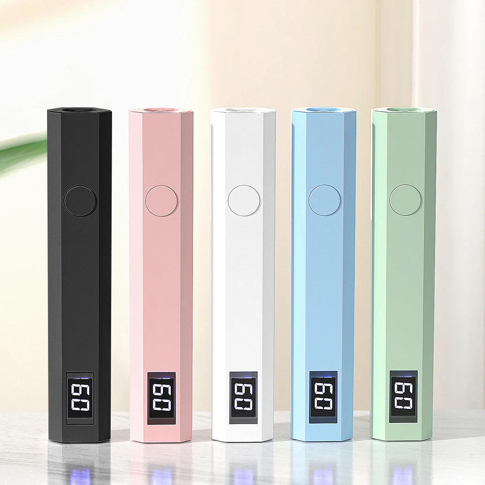 YIKOOLIN UV Light for Gel Nails Mini UV Nail Lamp Professional LED Light for Curing Gel Polish 2 Timing Modes for DIY Home Salon