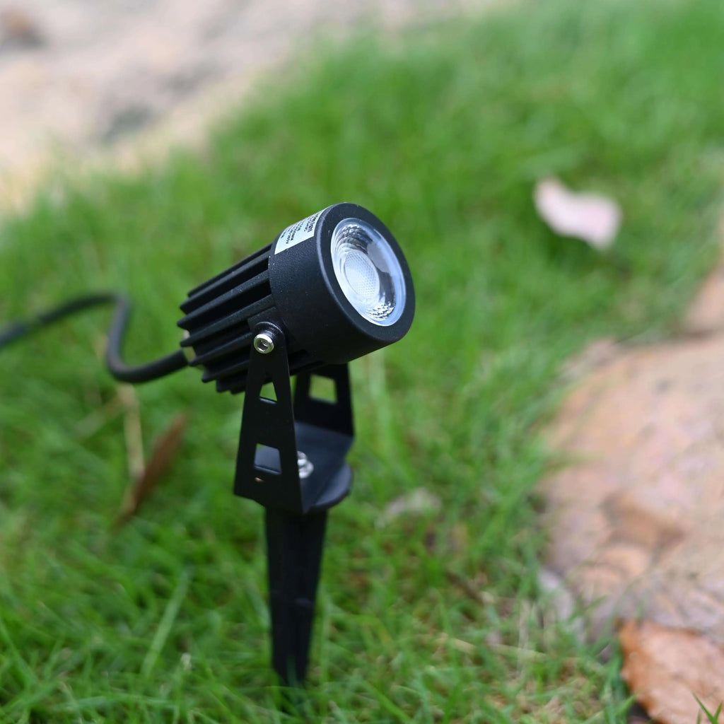 5W All-Aluminum LED Spike Lawn Lamp Outdoor Garden Lighting Waterproof Path Spotlights for AC110-265V DC12-24V