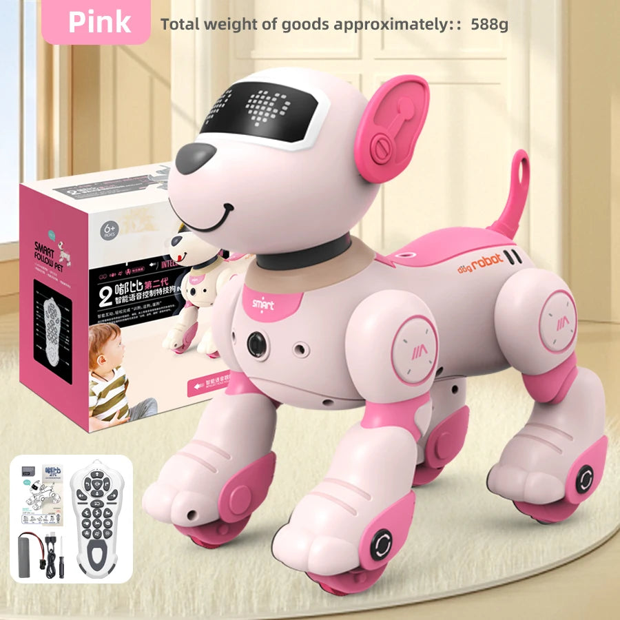 Children's Toy Remote Control Intelligent Robot Dog DIY programming voice interactive electronic pet dog robot model gift