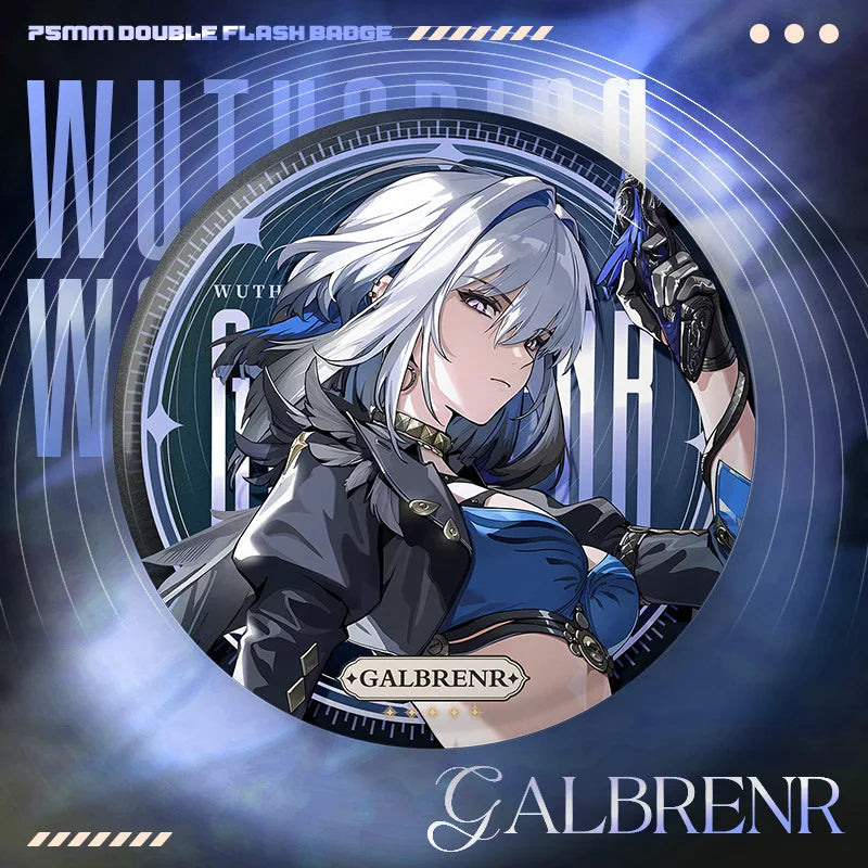 New Wuthering Waves 75MM Laser Brooch Chisa Mornye Lynae Lucilla Badge Pin Cartoon Anime Game Cosplay Jewelry Cute Gift