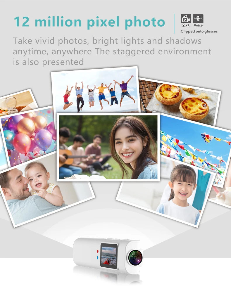 Xiaomi 4K Mini FPV Eyeglasses Video Shooting Micro-camera HD WiFi Intelligent Headset Glasses Video&Sound Recording WiFi APP