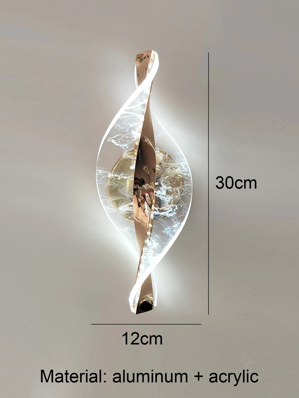 Nowoczesna lampa ścienna LED w kolorze :          -złotym.                    -czarnym                      -akryl                               idealny do korytarza, sypialni, salonu, lampek nocnych, dekoracji ściennych
 items