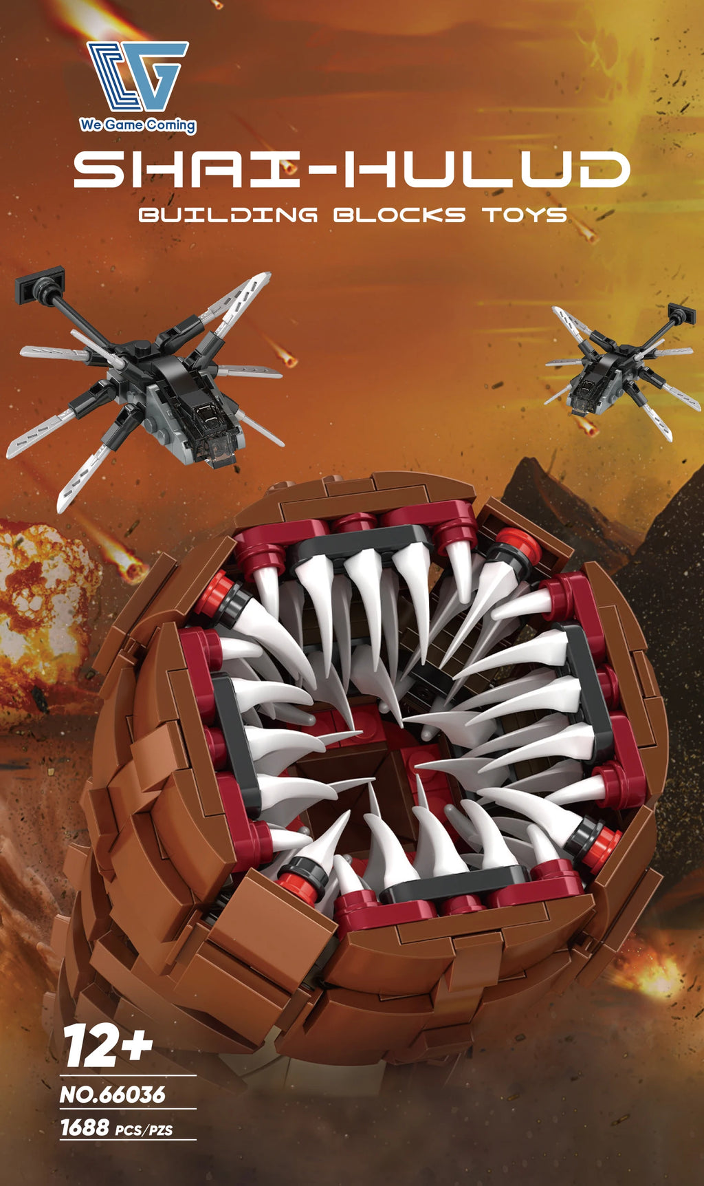 1688PCS MOC Movie Building Blocks Sci-Fi Planet Dune Sandworm Ornithopter Scene Models Assembly Bricks Toys For Children Gift