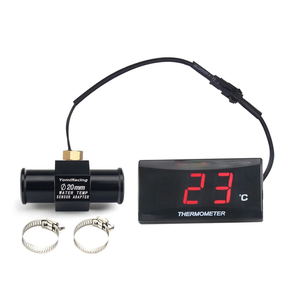 Motorcycle KOSO Water Temperature Mini Meter For XMAX250 300 NMAX CB 400 CB500X Sensor Water Temp Adapter Scooter And Racing