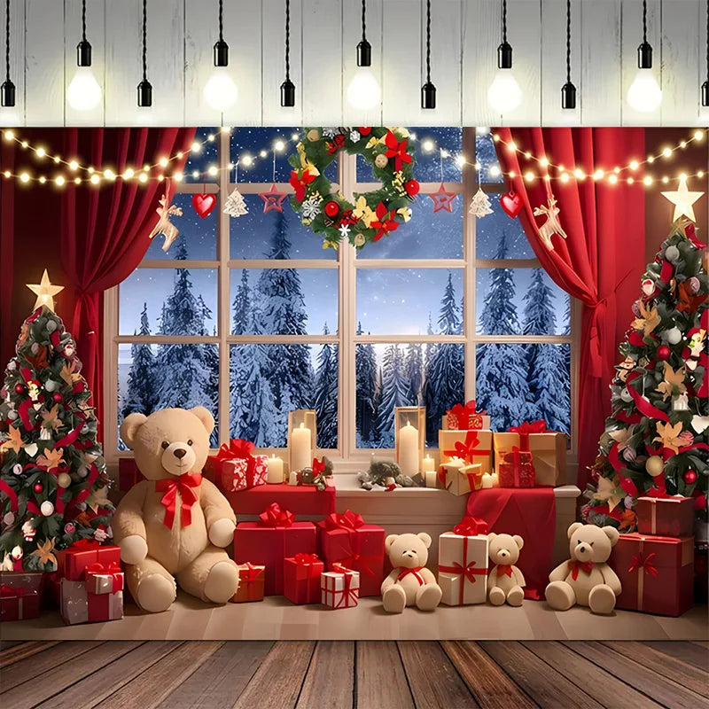 Navidad Decoration Anniversaires Xmas Tree Photography Backdrops Merry Christmas Backgrounds