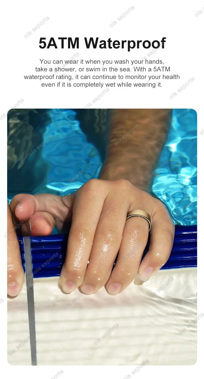 2025 New in Smart Ring For Men Women Ring Bluetooth Health Monitor Smartring IP68&5ATM Waterproof Multi-sport Modes Smartring