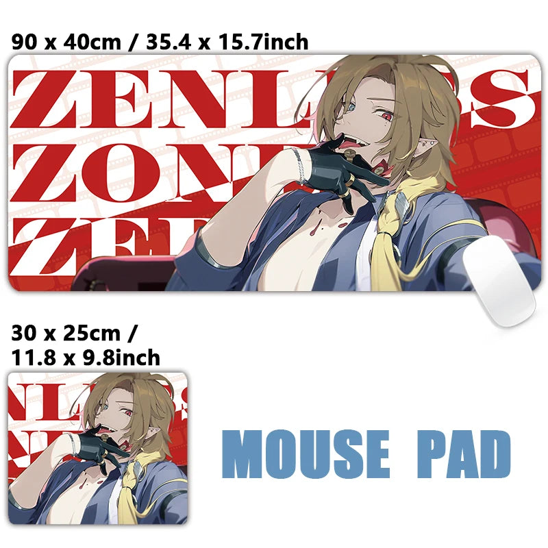 ZZZ Gaming Hoshimi Miyabi Mouse Pad Evelyn Yuzuha Anby Ellen Zenless Zone Zero Keyboard Desk Mats XXL Anime Girls Mousepad