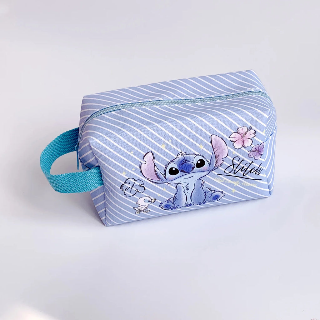 New Anime Stitch Lilo Stitch Cosmetic Bag Kawaii Makeup Waterproof Portable Travel Storage Organizer Bag Girl Birthday Gift