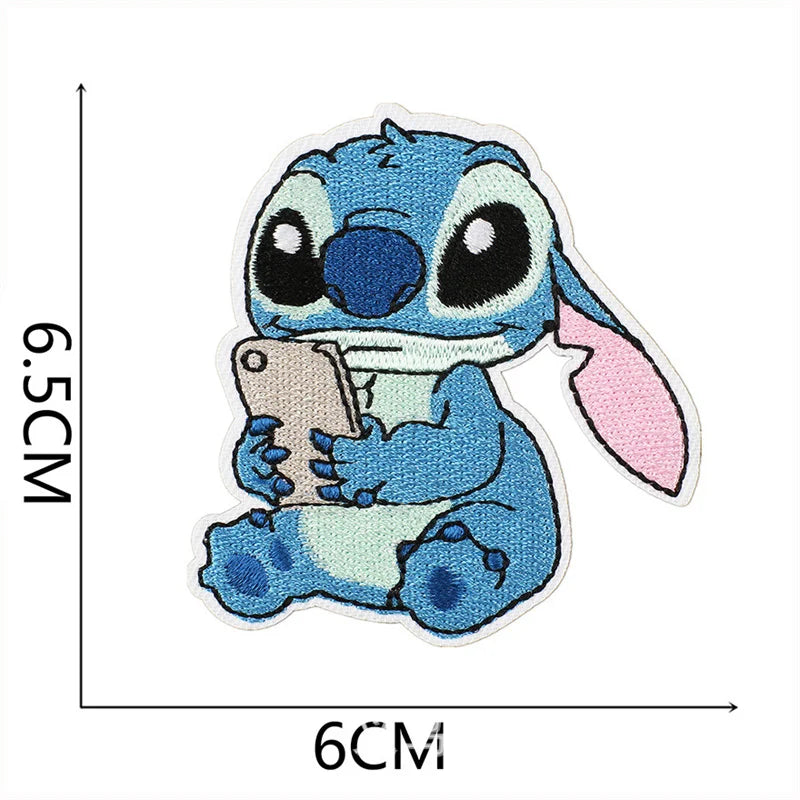Stitch Clothes Badges Iron On Patches Appliques Embroidered Music cartoon Stripes for Clothes Jacket Jeans Diy Decoration