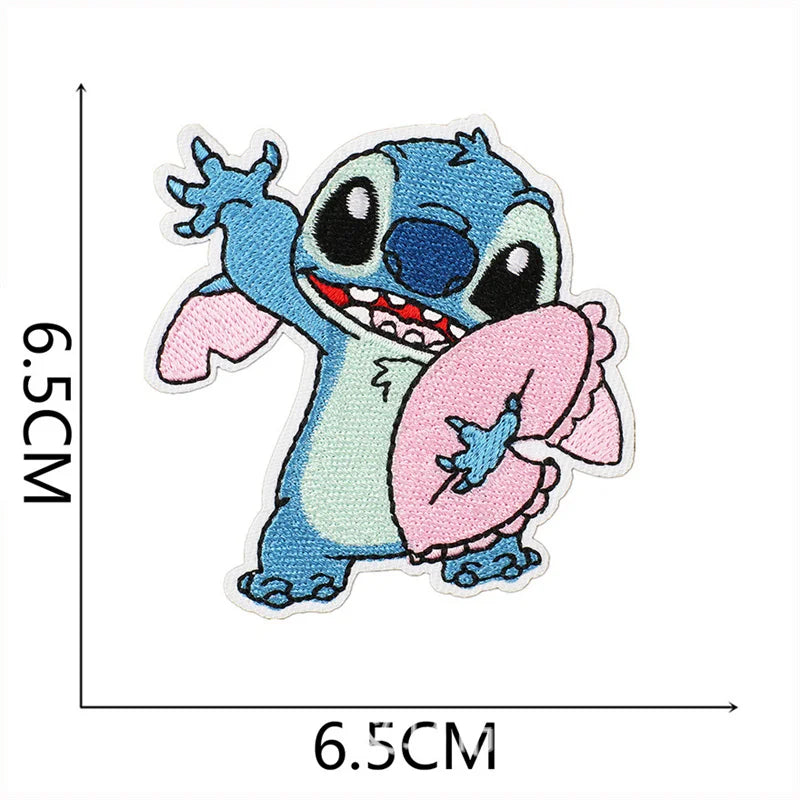 Stitch Clothes Badges Iron On Patches Appliques Embroidered Music cartoon Stripes for Clothes Jacket Jeans Diy Decoration