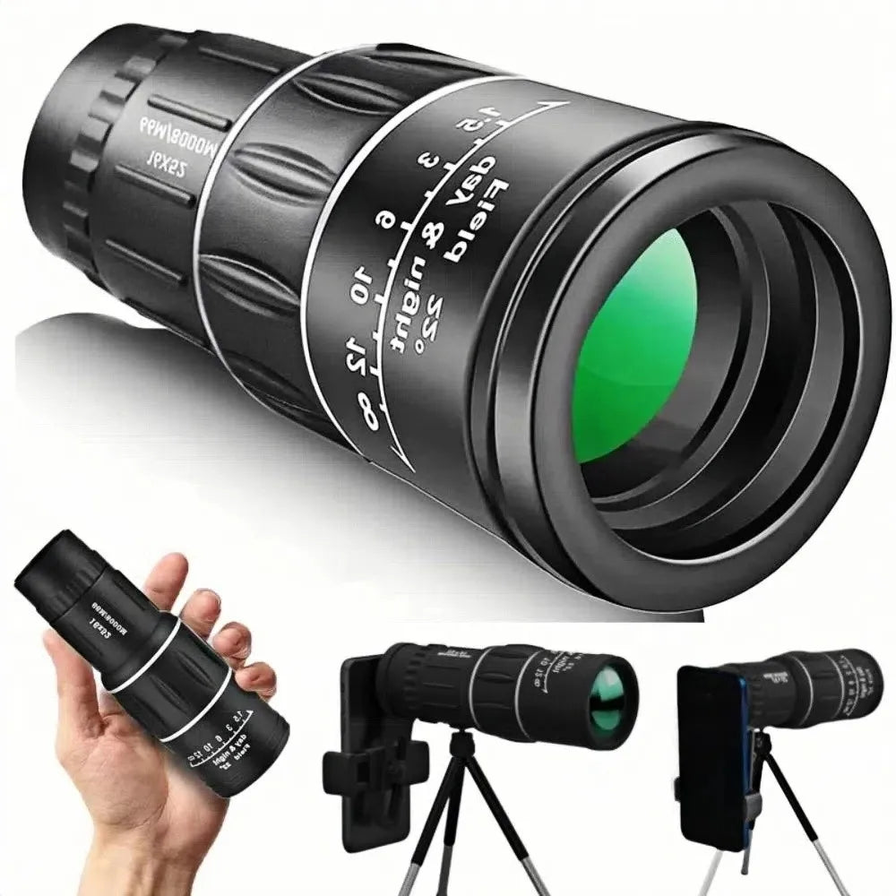 New 16x52 Monocular Telescope High-Power Dual Focus HD Zoom Scope Long Range High Magnification Night Spyglass Telescope Outdoor