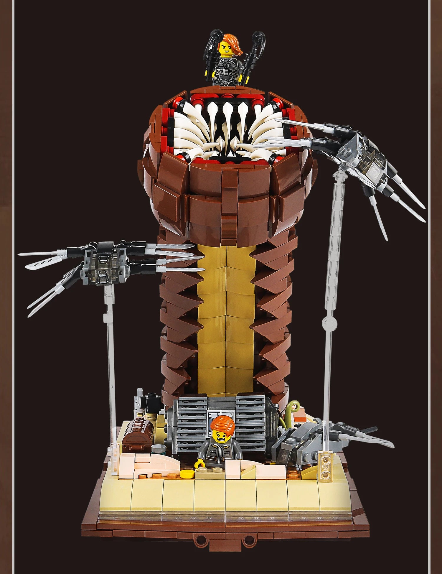 1688PCS MOC Movie Building Blocks Sci-Fi Planet Dune Sandworm Ornithopter Scene Models Assembly Bricks Toys For Children Gift
