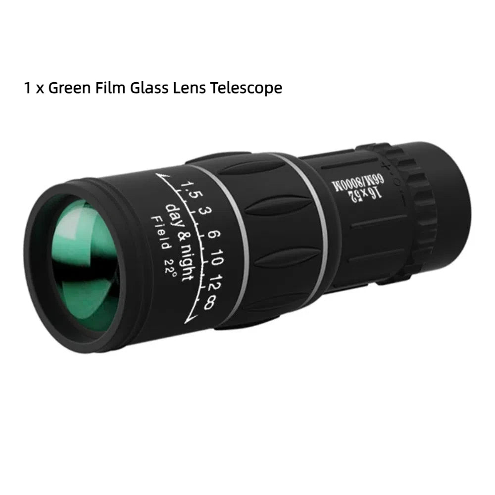 New 16x52 Monocular Telescope High-Power Dual Focus HD Zoom Scope Long Range High Magnification Night Spyglass Telescope Outdoor
