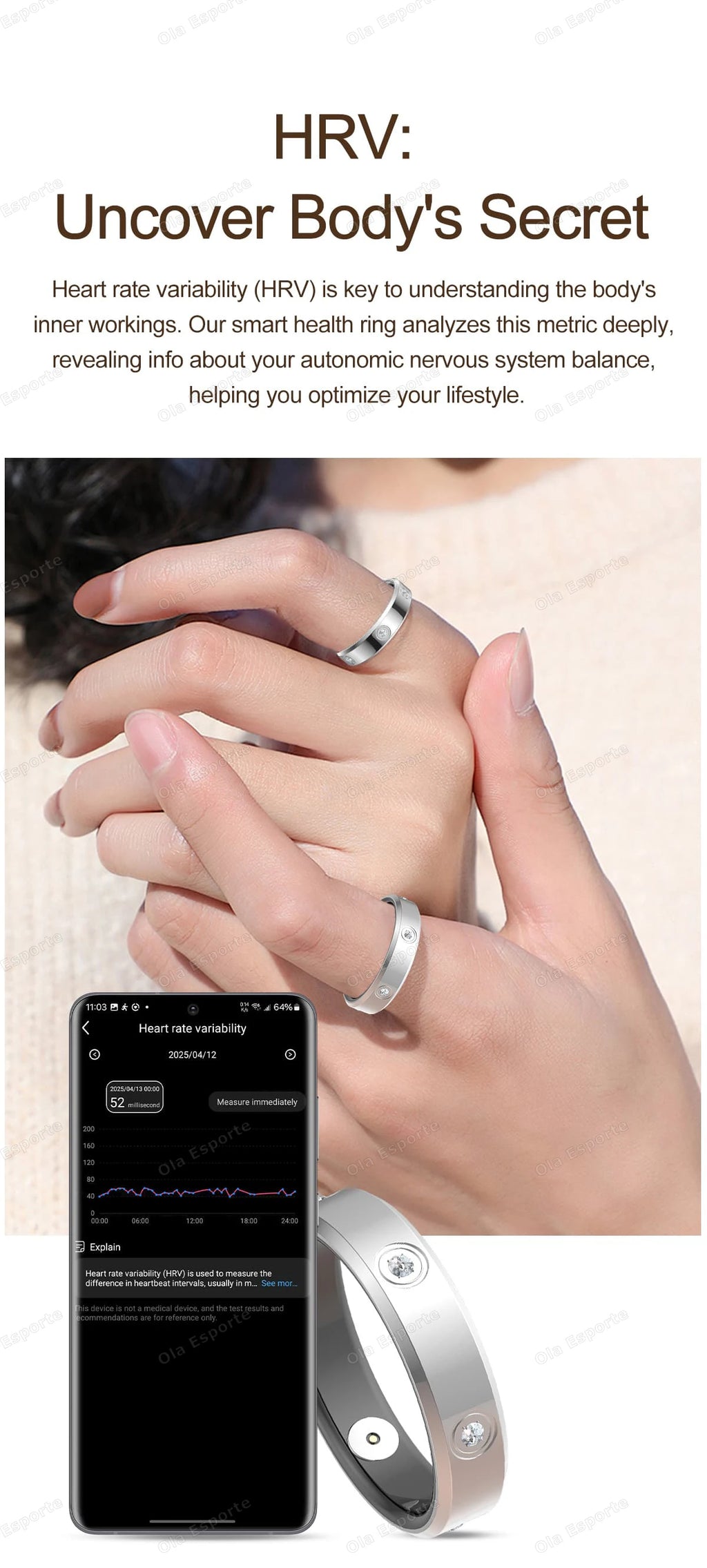 2025 Smart Ring Women Men Super narrow 6.3mm Heart Rate Health Stress measurement Monitor IP68 Waterproof Fashion Sports Rings