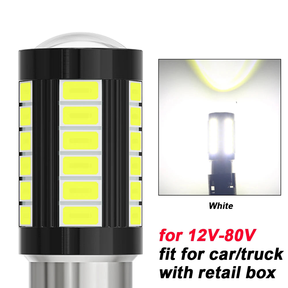 2pcs LED 1156 BA15S P21W 1157 BAU15S PY21W P21/5W BAY15D For Car Truck ATV Light Canbus 5630SMD Turn Signal Lamp DRL Bulb 12V24V