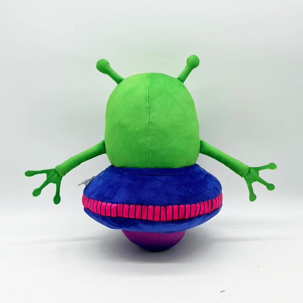 Astro Bot fun cartoon anime related characters, green flying saucer alien plush toy accompanying doll gift for Christmas