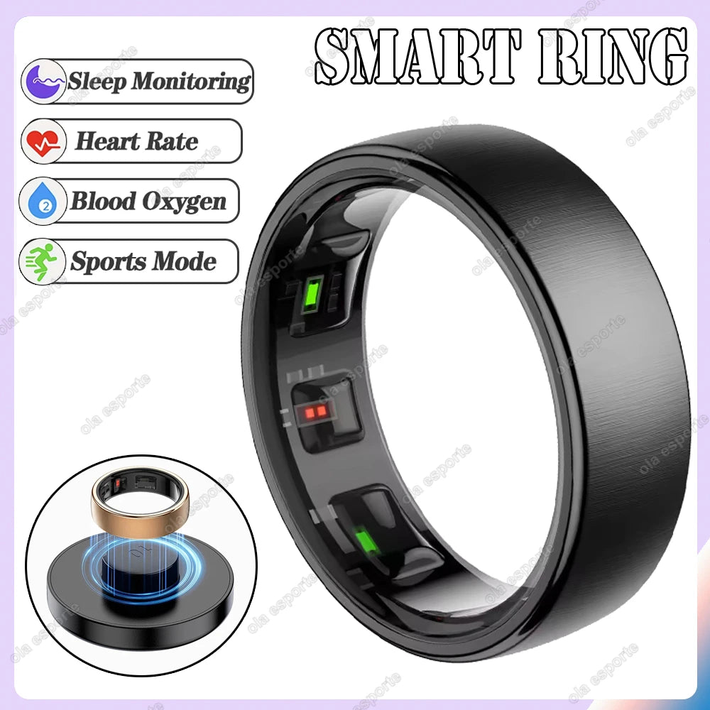 2025 New in Smart Ring For Men Women Ring Bluetooth Health Monitor Smartring IP68&5ATM Waterproof Multi-sport Modes Smartring