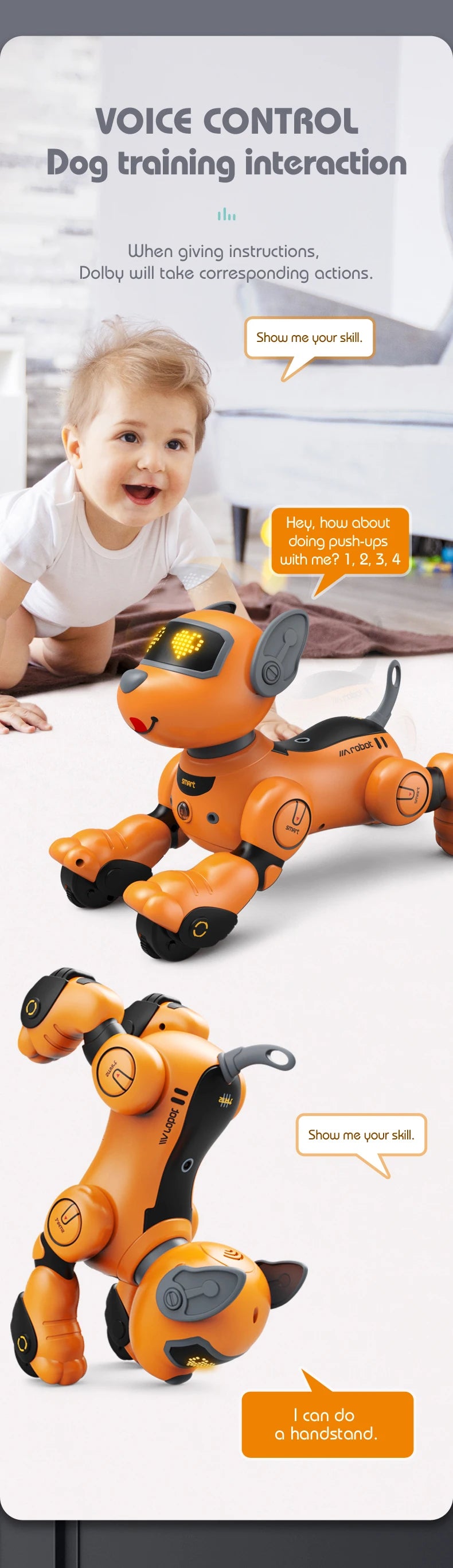 Children's Toy Remote Control Intelligent Robot Dog DIY programming voice interactive electronic pet dog robot model gift