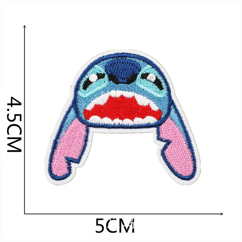 Stitch Clothes Badges Iron On Patches Appliques Embroidered Music cartoon Stripes for Clothes Jacket Jeans Diy Decoration