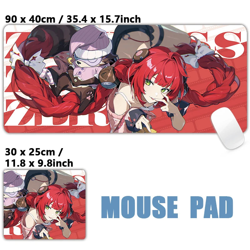 ZZZ Gaming Hoshimi Miyabi Mouse Pad Evelyn Yuzuha Anby Ellen Zenless Zone Zero Keyboard Desk Mats XXL Anime Girls Mousepad