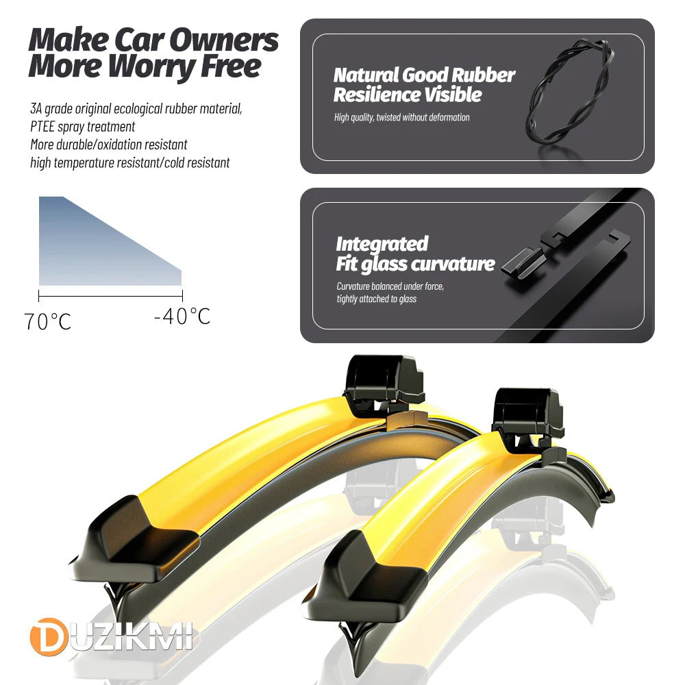 For Kia Carnival 1998-2023 2013 2014 2015 2016 2017 2018 2019 2020 2021 2pcs Front Windshield Windscreen Wiper Blades Red Blue