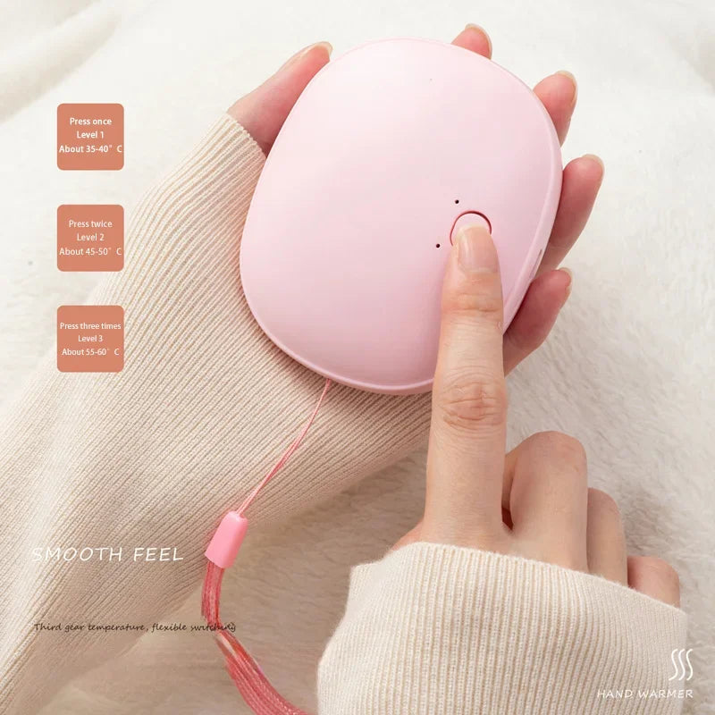 Xiaomi Portable Mini Hand Warmer 3 Level Adjustable Temperature USB Charging Outdoor Durable Double-sided Warmth Artifact Gift