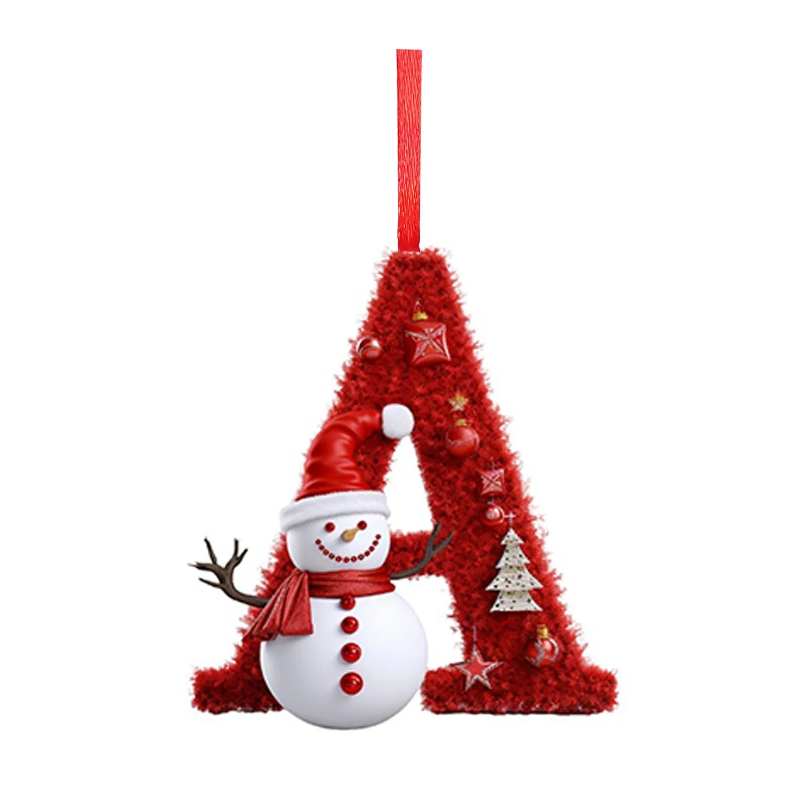 New Christmas Tree Decoration 2D Letter Pendant Acrylic 26 Letter Pendant Hanging Christmas Tree Ornament Accessories navidad