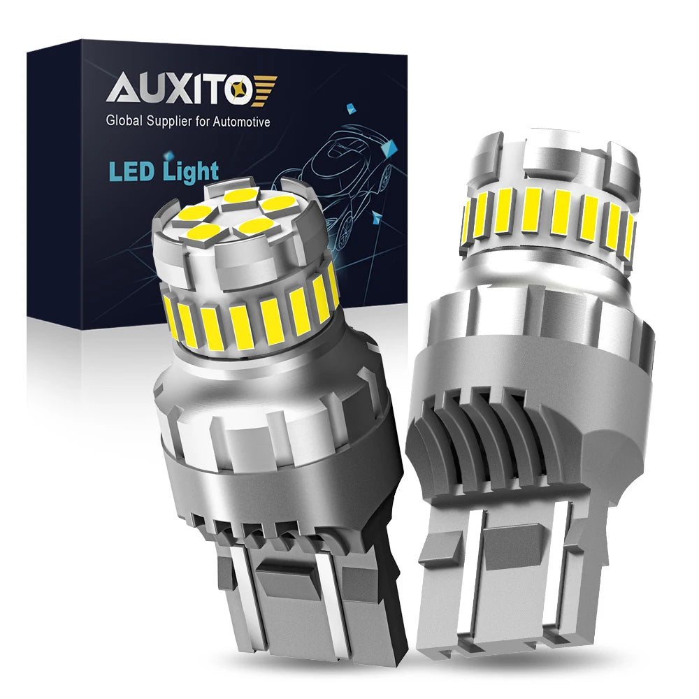 AUXITO 2Pcs T20 W21/5W 7443 7440 LED Canbus Light For Lada Kalina Granta Vesta DRL W21W WY21W LED Bulbs 6500K White Super Bright