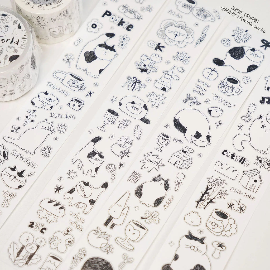 1pcs/1lot Decorative Adhesive Tapes Playful stationery Scrapbooking DIY Paper Japanese Stickers