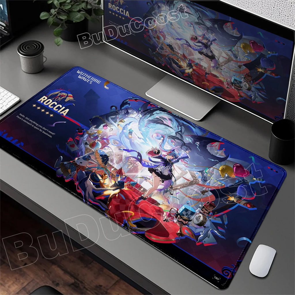 Wuthering Waves Character Illustration Mouse Pad Changli Carlotta Augusta Luno Mousepad Gaming Large Computer Non-slip Desk Mats