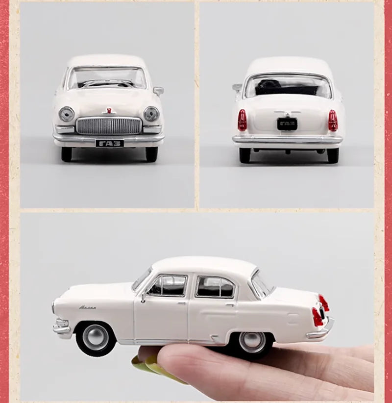 Perka 1:64 Scale FSO Polonez MR'87/M21 GAZ-21 Volga Alloy Car Model Static Display Hobby Collection